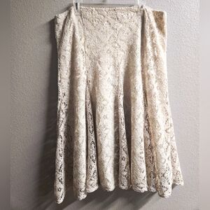 Ruby Rd. Lace Overlay Skirt